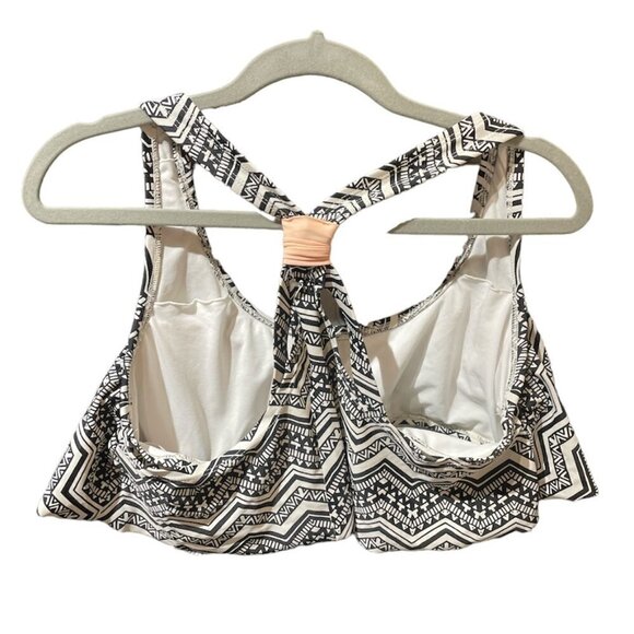 Xhilaration Black & White Bikini XL with Scrunchie Back Top - Picture 2 of 6